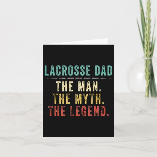 Mens Lacrosse Vater Fathers Day Gift Lacrosse Man Karte (Vorderseite)