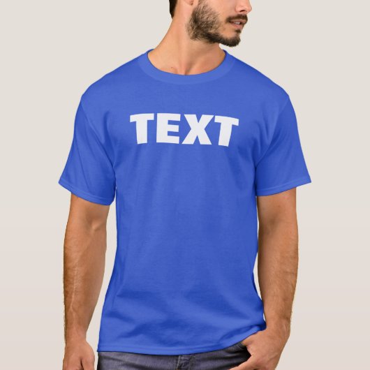 Mens Large Schriftart Text beidseitig Print Royal  T-Shirt (Vorderseite)
