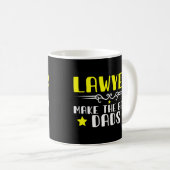 Mens Lawyer macht die besten Vater Kaffeetasse (VorderseiteRechts)