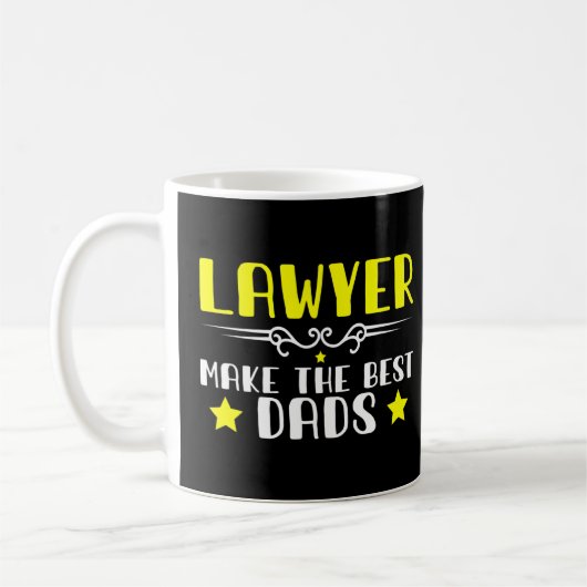 Mens Lawyer macht die besten Vater Kaffeetasse (Links)