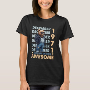 Mens Legend Dezember 1971 53. Geburtstagsbär 53 Ye T-Shirt