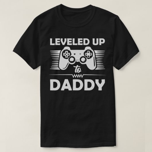 Mens Leveled Up to Vater 2021 Funny Papa to be Dad T-Shirt (Design vorne)