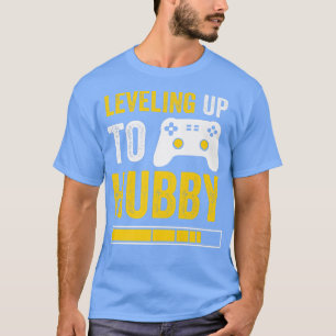 Mens Leveling up to Hubby Husband Gamer Verlobung T-Shirt