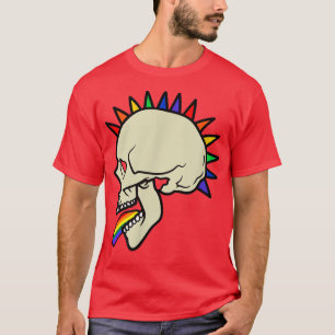 Mens LGBTQ Ally Lesbian Gay Bi Trans Queer Skeleto T-Shirt