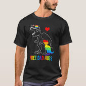 Mens Lgbtq Free Vater Hugs Dinosaur Rex Daddy Ally T-Shirt (Vorderseite)