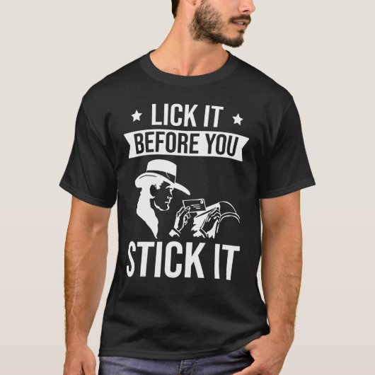 Mens Lick it before you stick it Postal worker Mai T-Shirt (Vorderseite)