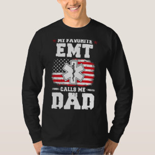 Mens Lieblings-Emt nennt mich Vater-Flagge Phantas T-Shirt