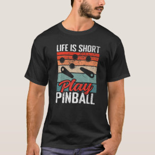 Mens Life kurz spielen Pinball Retro Pinball Arca T-Shirt