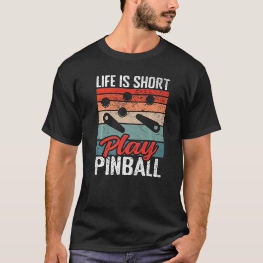 Mens Life kurz spielen Pinball Retro Pinball Arca T-Shirt (Vorderseite)