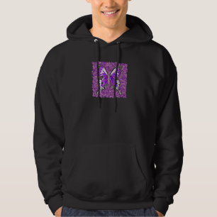 Mens Lila Fibro Lupus Gestaltete Glasbläser Schmet Hoodie
