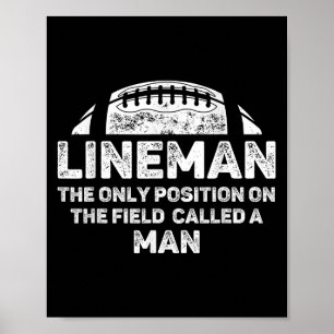 Mens Lineman die einzige Position in dem so genann Poster
