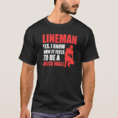 Mens Lineman to be a brick wall Lineman T-Shirt (Vorderseite)