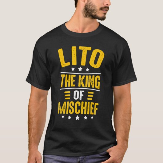 Mens Lito Idee für Männer Niedlich Opa Lito King T-Shirt (Vorderseite)