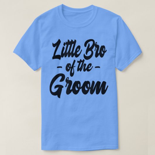Mens Little Bro der Groom Bachelor Matching Gro T-Shirt (Design vorne)