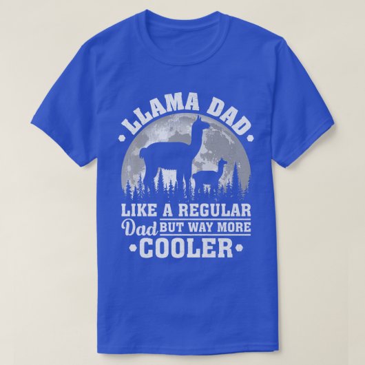 Mens Llama Dad Like A Regular Dad Funny Llama Fath T-Shirt (Design vorne)