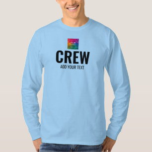 Mens Long Sleeve T - Shirt Crew Mitarbeiter