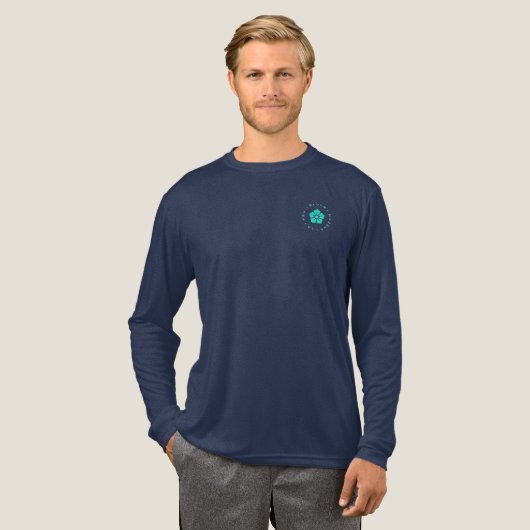 Mens Long Sleeve Triblend Tri-Blend Shirt (Volle Vorderseite)