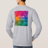 Mens Long Sleeve TShirt Logo für Unternehmen hinzu (Rückseite)