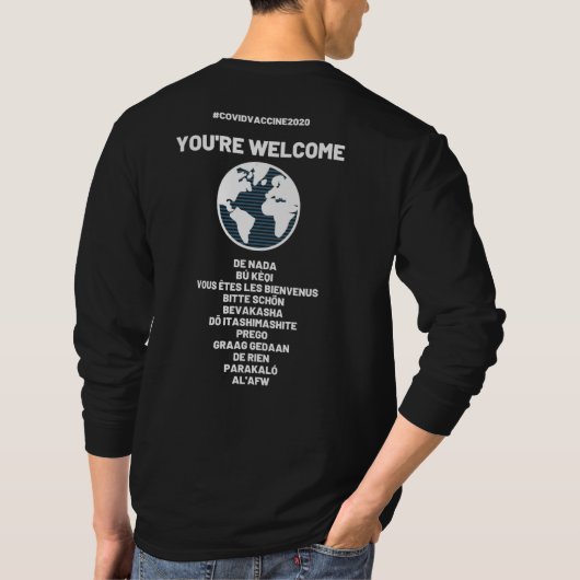 Mens Long Sleeve Vaccine Shirt (Rückseite)