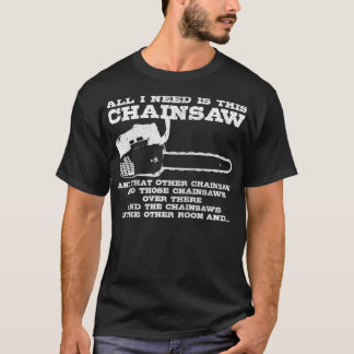 Mens Lumberjack Chainsaw Logger Tree Chirurg Wood T-Shirt