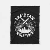 Mens Lumberjack Geschenk Chainsaw Whisperer Logger Fleecedecke (Vorderseite)