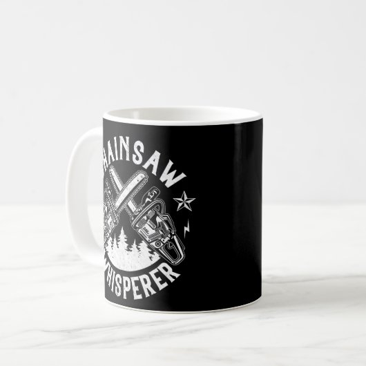 Mens Lumberjack Gift Chainsaw Whisperer Logger Kaffeetasse (Vorderseite Links)
