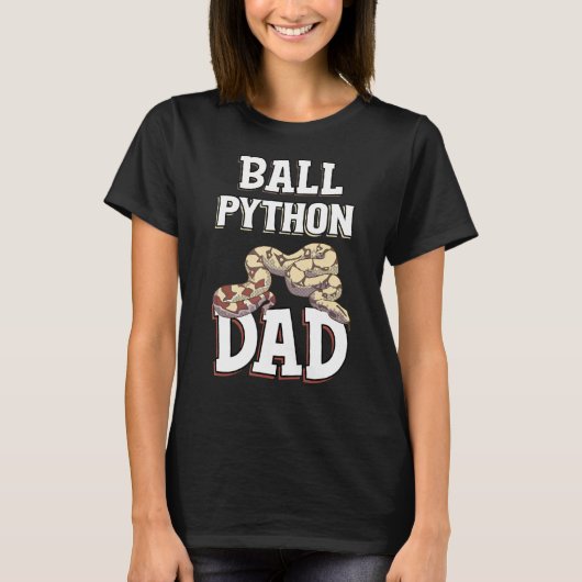 Mens Lustige Schlange Design Ball Python Papa T-Shirt (Vorderseite)