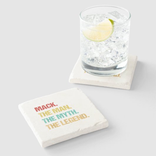 Mens Mack The Man The Myth The Legend Steinuntersetzer (Seitenansicht)