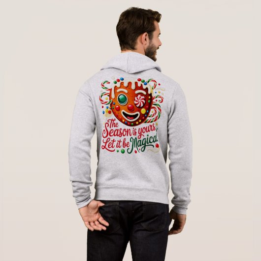 Men's Magical Gingerbread Cozy Christmas Pullover  (Schwarz voll)