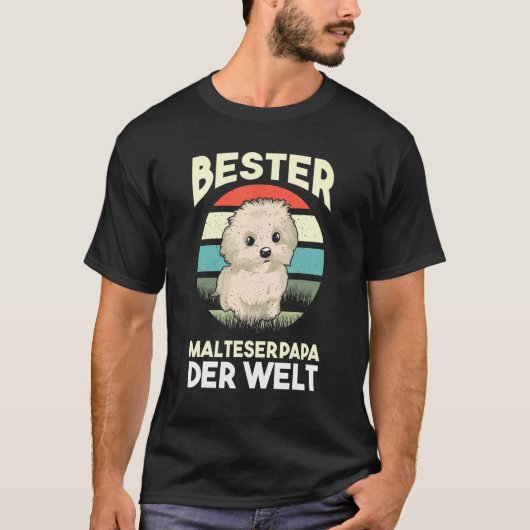 Mens Maltese Maltese Dad T-Shirt (Vorderseite)