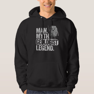 Mens Man Myth Geologist Legend Vater Rockhounding Hoodie