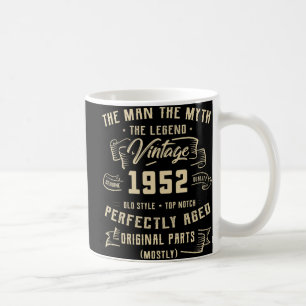 Mens Man Myth Legend 1952 70. Geburtstag T-Shirt f Kaffeetasse