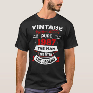 Mens Man Myth Legend 1987 36. Geburtstag T-Shirt f