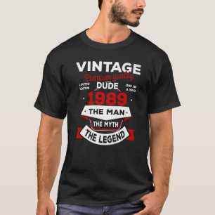 Mens Man Myth Legend 1989 34. Geburtstag T-Shirt f