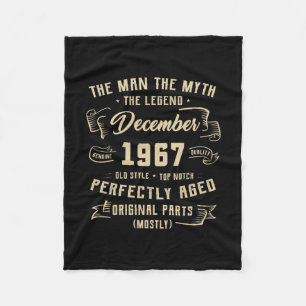 Mens Man Myth Legend Dezember 1967 55. Geburtstag Fleecedecke