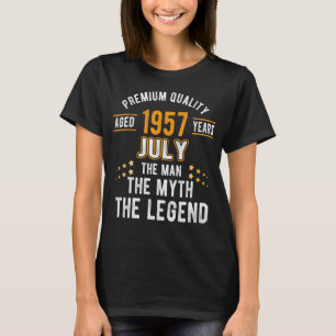 Mens Man Myth Legend Juli 1957 66. Geburtstag 66 Y T-Shirt
