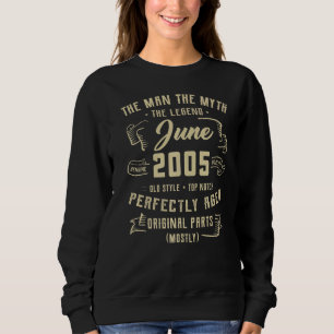 Mens Man Myth Legend Juni 2005 17. Geburtstag 17 Y Sweatshirt