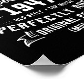 Mens Man Myth Legend November 1947 75th Birthday Poster (Ecke)