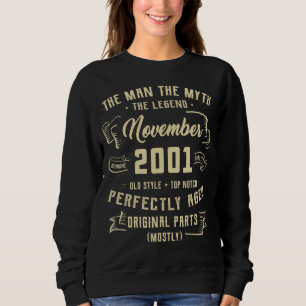 Mens Man Myth Legend November 2001 21. Geburtstag Sweatshirt