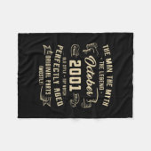 Mens Man Myth Legend October 2001 21st Birthday Fleecedecke (Vorderseite (Horizontal))