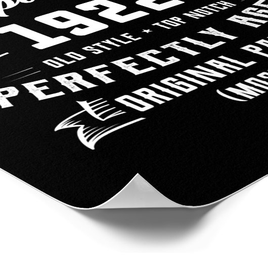 Mens Man Myth Legend September 1922 100. Poster (Ecke)