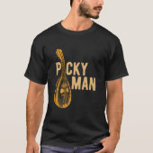 Mens Mandolin Player Picky Man Bluegrass Guitar T-Shirt (Vorderseite)