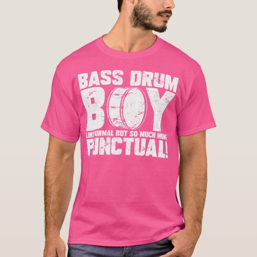 Mens Marching School Band Bass Drum Boy Funny Drum T-Shirt (Vorderseite)