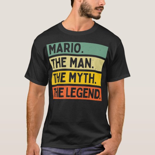 Mens Mario der Mann Der Mythos der Legende lustige T-Shirt (Vorderseite)