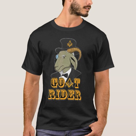 Mens Mason Goat Rider Groatness über die ganze Zei T-Shirt (Vorderseite)