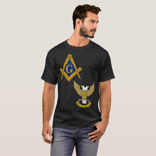 Mens Mason Scottish Rite Split T Shirt Masonic T-S (Vorne ganz)