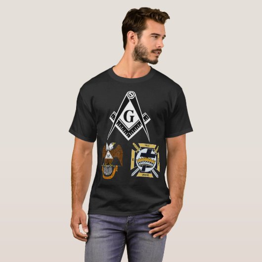 Mens Mason Scottish York Rite T Shirt Masonic T-Sh (Vorne ganz)