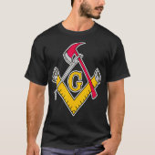 Mens Masonic Firefighter Tools T-Shirt (Vorderseite)