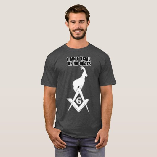 Mens Masonic Short Sleeve Goat Tshirt (Vorne ganz)