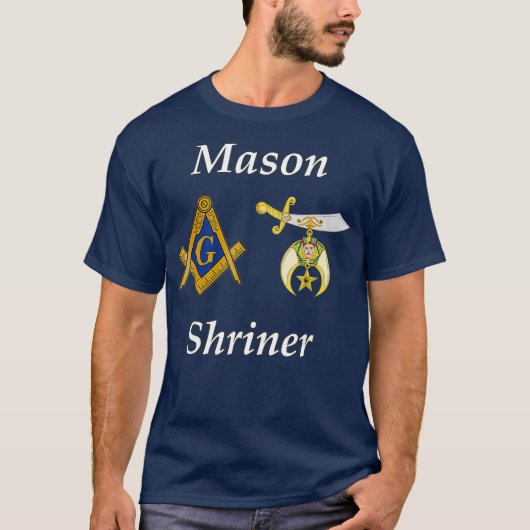 Mens Masonic Shriner Split T Mason Shrine Noble T-Shirt (Vorderseite)